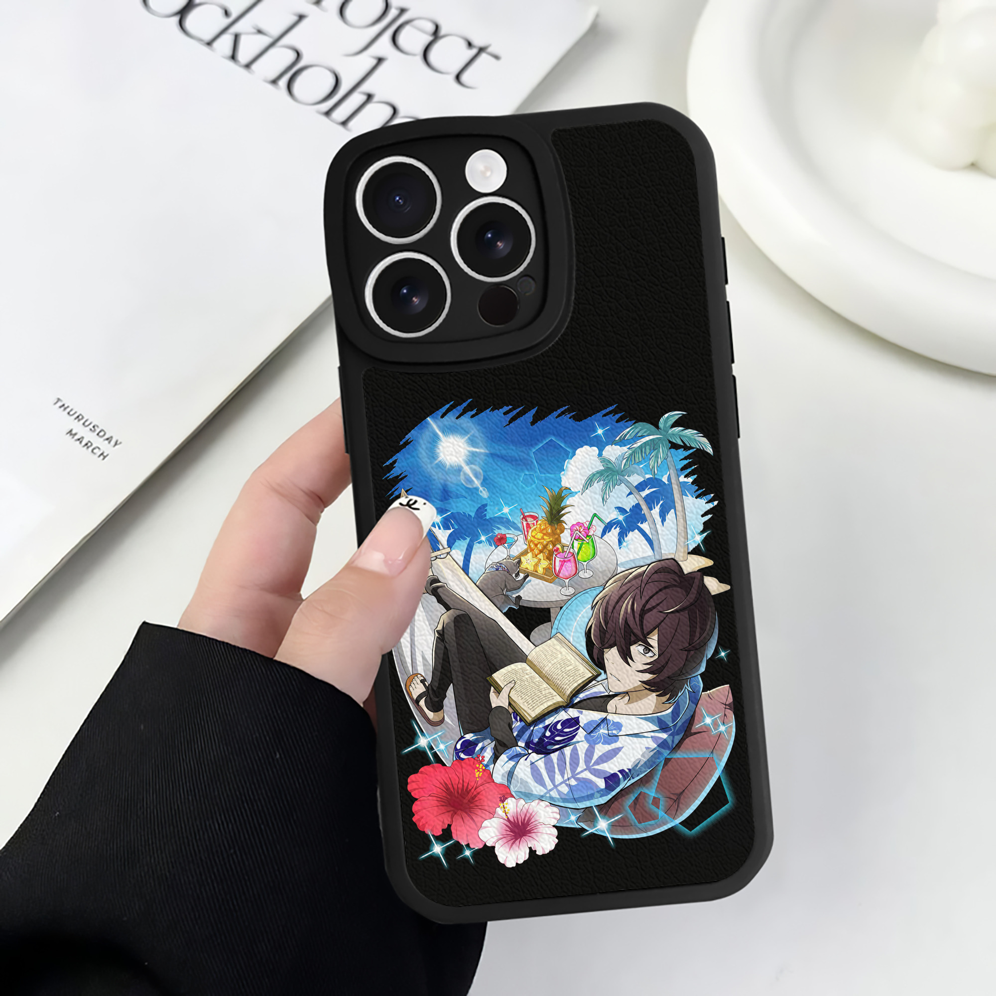 （画像用） 文豪ストレイドッグス Bungo Stray Dogs 【iPhone 16シリーズ対応】シリコンスマホケース（レザー調） 材質：シリコン